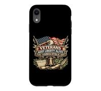 Custodia per iPhone XR I veterani mantengono viva la libertà dal 1776 Bandiere dell'aquila patriottica