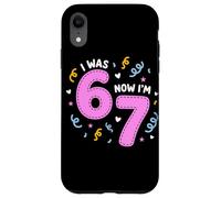 Custodia per iPhone XR I Was 6 Now I'm 7 Funny 7th Birthday Girl Party