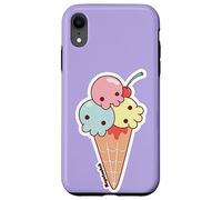 Custodia per iPhone XR Ice Cream Skull Spoopy Yami Kawaii Halloween Design, Pastel