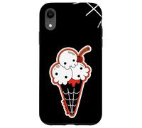 Custodia per iPhone XR Ice Cream Skull Spoopy Yami Kawaii Halloween Design, Spooky