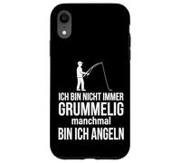 Custodia per iPhone XR Ich bin nicht immer grummelig manchmal bin ich angeln