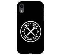 Custodia per iPhone XR 'I'd Rather Be Golfing' Funny Golf Tee with Crossed Tees