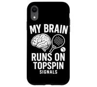 Custodia per iPhone XR Il mio cervello corre su segnali Topspin Padel