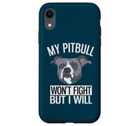 Custodia per iPhone XR Il mio Pitbull non combatterà ma io sarò American Pitbull Terrier