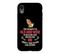 Custodia per iPhone XR Il motivo per cui sono vecchio e saggio è perché Dio mi ha protetto