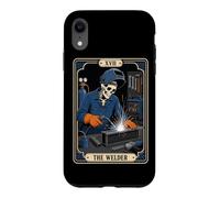 Custodia per iPhone XR Il saldatore Tarocchi Carta Amante Saldatura Scheletro Metalworking