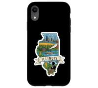 Custodia per iPhone XR Illinois Vintage Skyline di Chicago e Orgoglio dell'Illinois