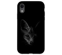 Custodia per iPhone XR Illustrazione di volpe Disegno a matita Volpe nel buio