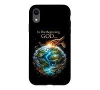 Custodia per iPhone XR In The Beginning GOD... Earth Genesis 1:1 Bible Verse Nature