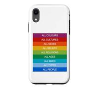 Custodia per iPhone XR Inclusione Società Moderna Amore Arcobaleno LGBTQI