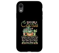 Custodia per iPhone XR Insegna come un insegnante di cactus a scuola paziente forte