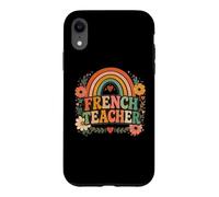 Custodia per iPhone XR Insegnante francese Retro Rainbow Language Educator Design