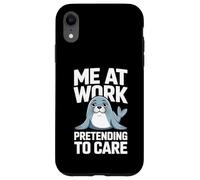 Custodia per iPhone XR Io al lavoro fingendo di interessarmi a un simpatico leone marino