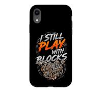 Custodia per iPhone XR Io ancora gioco con i blocchi motore auto ragazzo meccanico