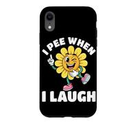 Custodia per iPhone XR Io pipì quando rido fiore giallo pipì scherzo umorismo