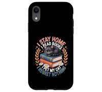 Custodia per iPhone XR Io resto a casa leggo libri I Pet My Cat Non rimpiango nulla