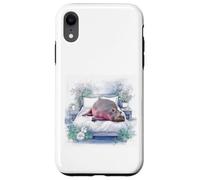 Custodia per iPhone XR Ippopotamo che dorme nel letto