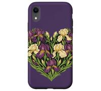 Custodia per iPhone XR Iris Cuore Floreale Primavera Love Art