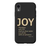 Custodia per iPhone XR Isaia 12:3 Gioia Salvezza Cristiana KJV Bibbia Versi Design