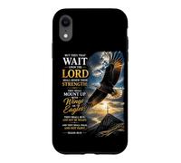 Custodia per iPhone XR Isaiah 40:31 Wait on the LORD, Renew Strength Eagle