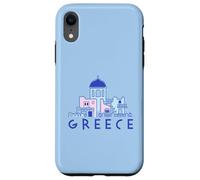 Custodia per iPhone XR Isola di Santorini Grecia Chiese greco-ortodosse Minimalista