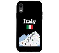 Custodia per iPhone XR Italia, sci, viaggio, souvenir, sci, amante dello sci, bandiera italiana