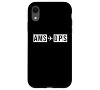 Custodia per iPhone XR Itinerario di volo AMS DPS da Amsterdam a Bali Air Codes
