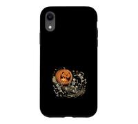 Custodia per iPhone XR Jack O Lantern Chasing Scheletri Scena Divertente Halloween