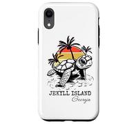 Custodia per iPhone XR Jekyll Island Georgia Sea Turtle Conserva anni '70 stile retrò