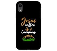 Custodia per iPhone XR Jesus Coffee And Camping Cafeine Barista Camp Lover