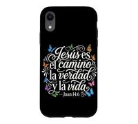 Custodia per iPhone XR Jesus Es El Camino La Verdad Y La Vida Christian Butterfly
