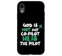 Custodia per iPhone XR Jesus God is The Pilot Aviation Christian Faith