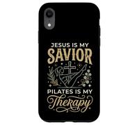 Custodia per iPhone XR Jesus Is My Savior Pilates Is My Therapy