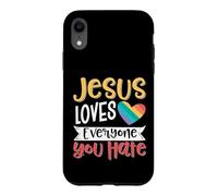 Custodia per iPhone XR Jesus Loves Everyone You Hate