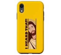 Custodia per iPhone XR Jesus Watching Peeking Ho sentito quel divertente meme cristiano