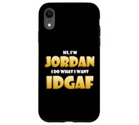 Custodia per iPhone XR Jordan Costume IDGAF Funny Meme Halloween Costume For Jordan