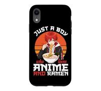 Custodia per iPhone XR Just A Boy Who Loves Anime E Ramen giapponese Noodle Bowl