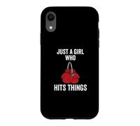 Custodia per iPhone XR Just a Girl Who Hits Things - Guantoni da boxe da donna