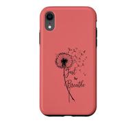 Custodia per iPhone XR Just Breathe Dandelion Butterfly Inspirational Boho Floral