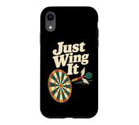 Custodia per iPhone XR Just Wing It - Giocatore di freccette divertente Bullseye