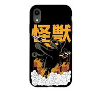 Custodia per iPhone XR Kaiju, Vintage Style Cat Catzilla Anime Japanese Monster