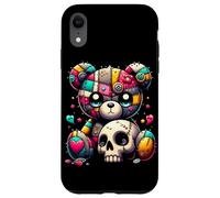 Custodia per iPhone XR Kawaii Pastel Goth Teddy Tee - Carino Creepy Skull Anime Bear