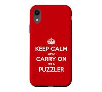 Custodia per iPhone XR Keep Calm and Carry On I'm a Puzzler - Divertente