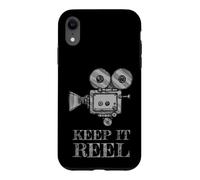 Custodia per iPhone XR Keep It Reel per appassionati di cinema, studenti di cinema e registi