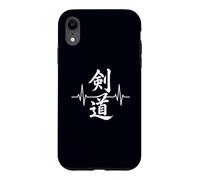 Custodia per iPhone XR Kendo Heartbeat Giapponese Arti Marziali Lotta con la Spada