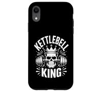 Custodia per iPhone XR Kettlebell King Funny Dicendo Skull Crown Vector
