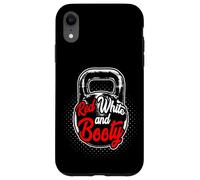 Custodia per iPhone XR Kettlebell Rosso Bianco E Bottino USA Palestra Formazione