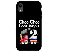 Custodia per iPhone XR Kids 2nd Birthday Caleb Choo Choo Train 2 Year old