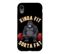 Custodia per iPhone XR Kinda Fit Sorta Fat Fitness Funny Gorilla Sollevamento Pesi
