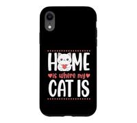 Custodia per iPhone XR La casa è dov'è il mio gatto